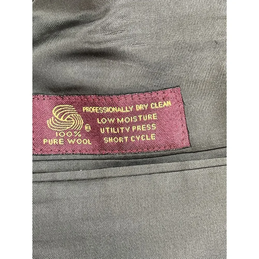 Jos A Bank Blazer Mens 44L Gray 100% Wool 2 Button Single Breasted Made In USA